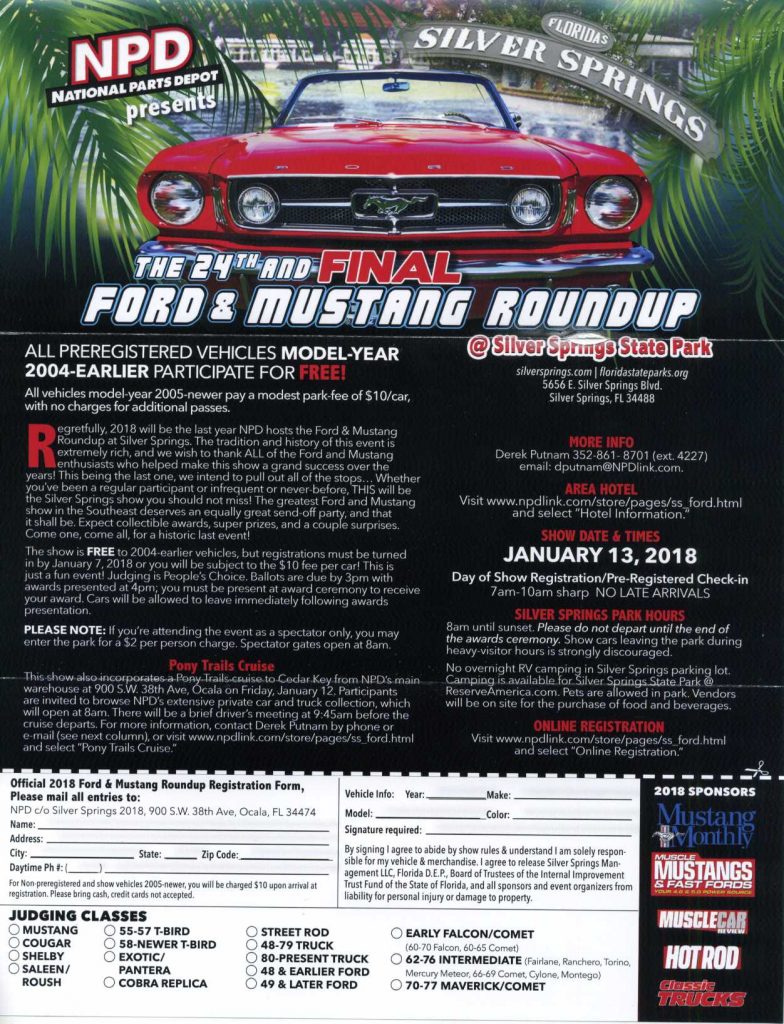 2018 NPD Silver Springs Car Show (01.13.18) Northeast Mustang